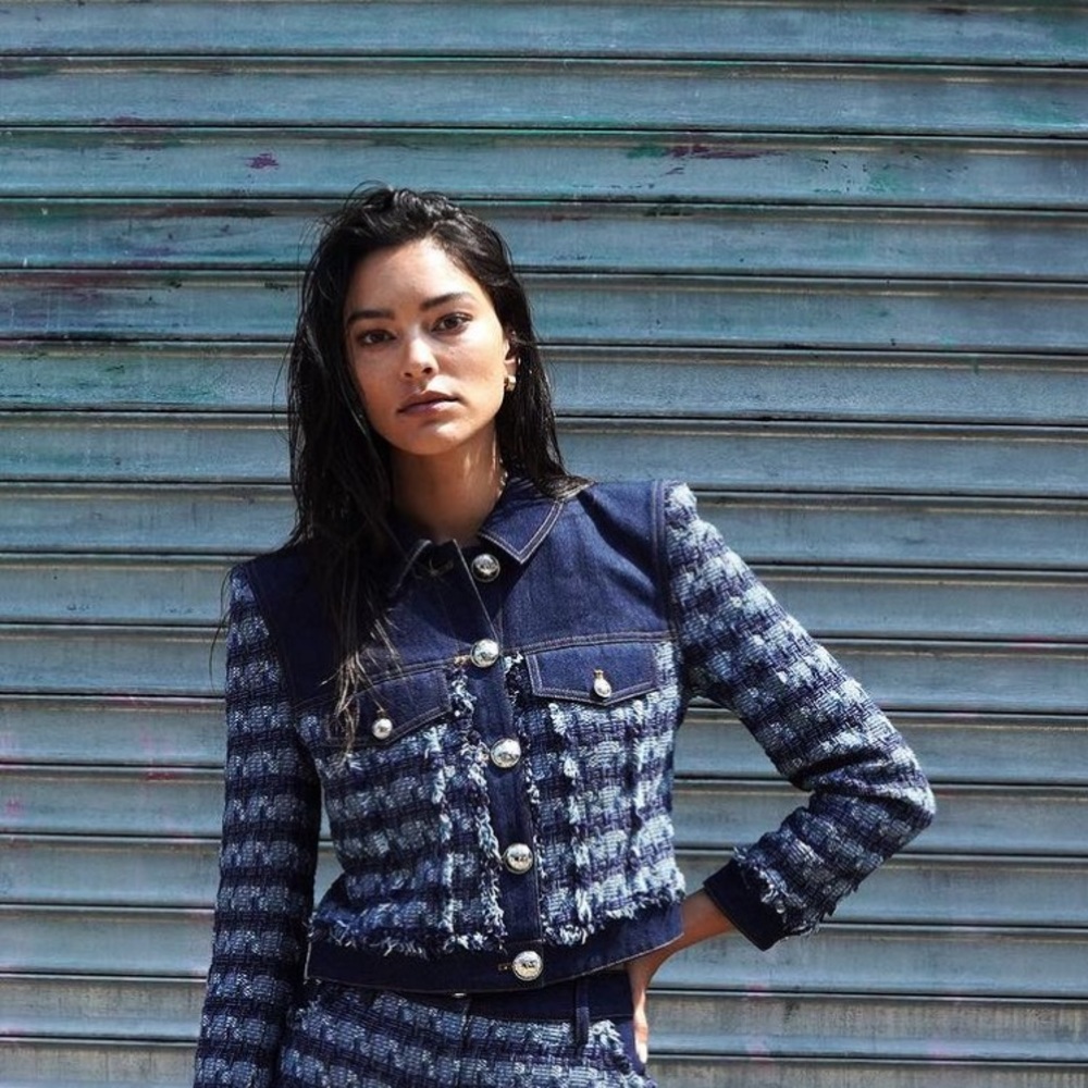 VERONICA BEARD| Santo Jacket Tweed Denim New Without Tags - Picture 12 of 16